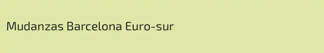Mudanzas Barcelona Euro-sur